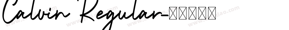 Calvin Regular字体转换